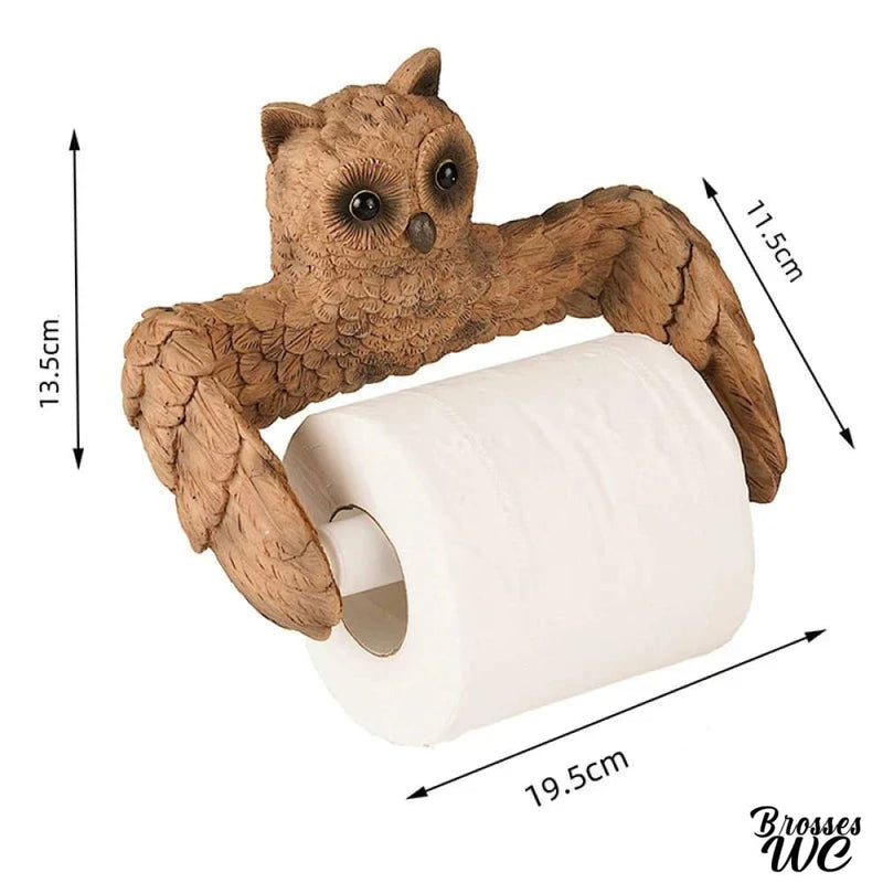 Porte rouleau papier wc hibou