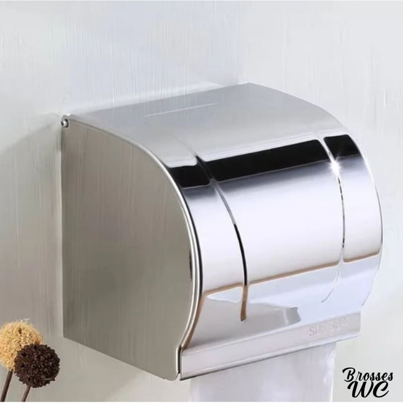 Porte rouleau papier wc inox