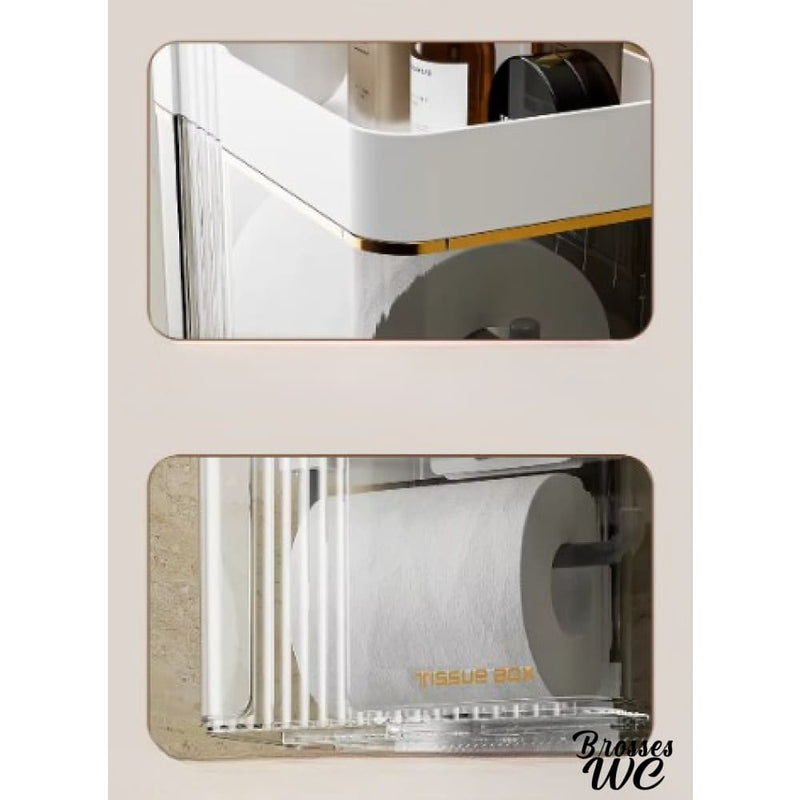 Porte rouleau papier wc mural