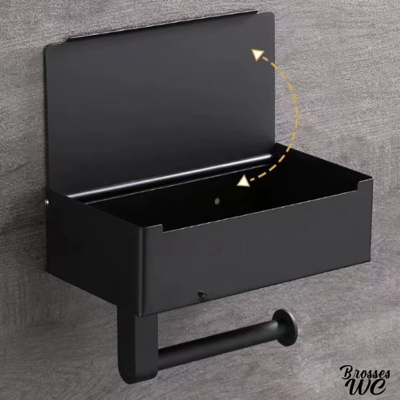 Porte rouleau papier wc noir