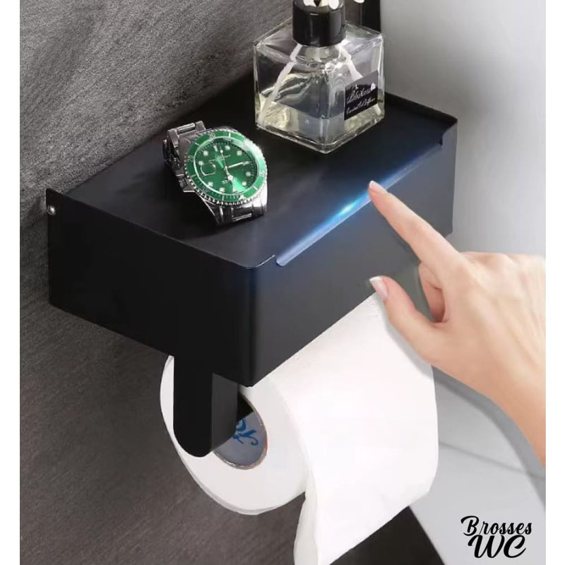 Porte rouleau papier wc noir