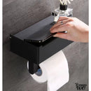 Porte rouleau papier wc noir