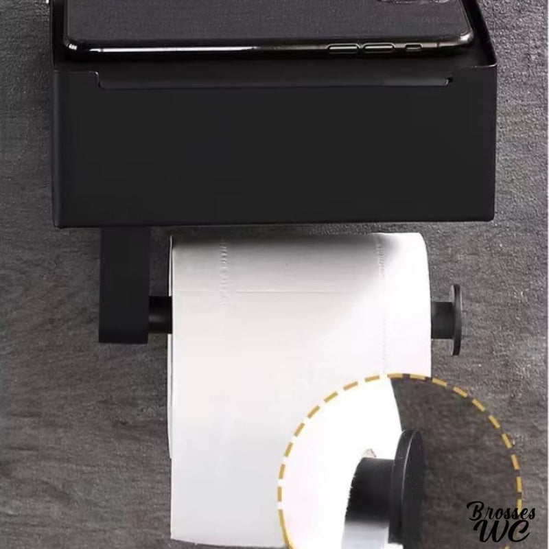 Porte rouleau papier wc noir