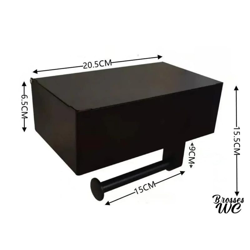 Porte rouleau papier wc noir