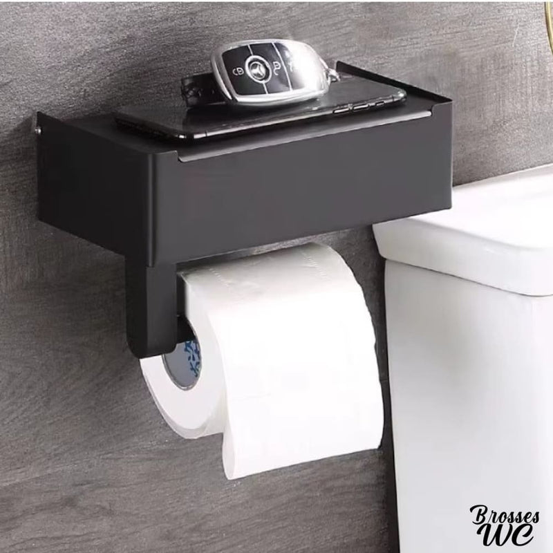 Porte rouleau papier wc noir
