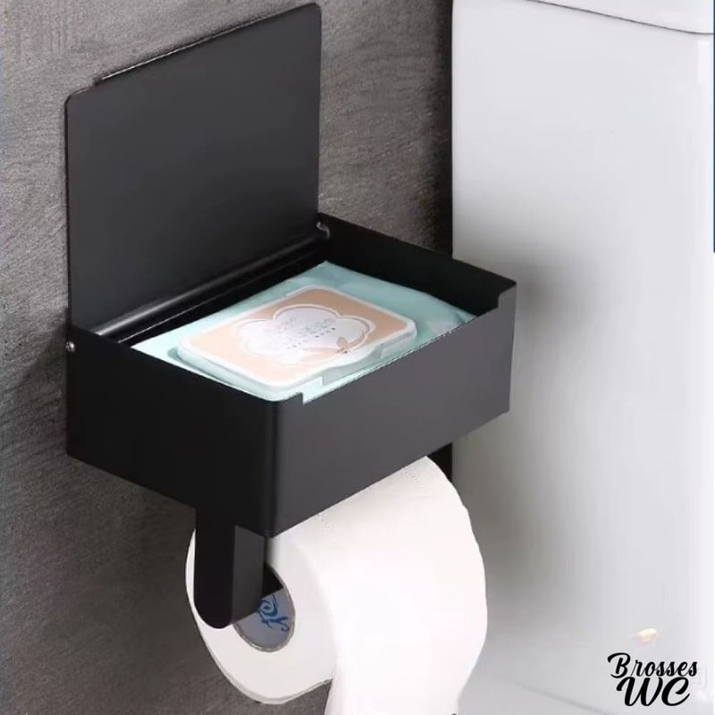 Porte rouleau papier wc noir