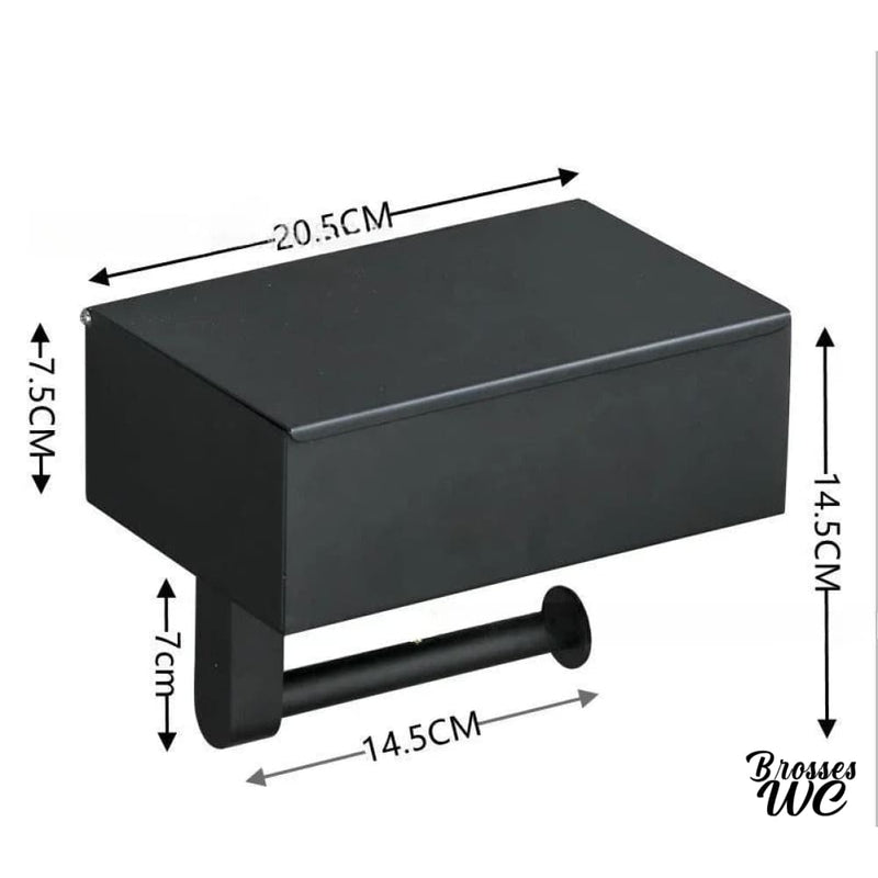 Porte rouleau papier wc noir