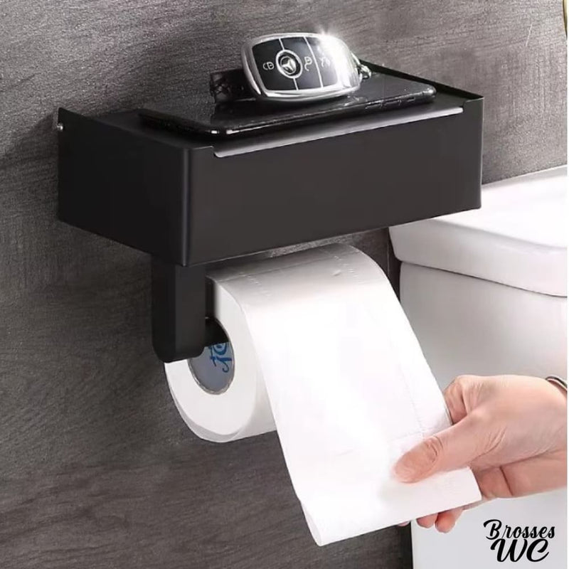 Porte rouleau papier wc noir