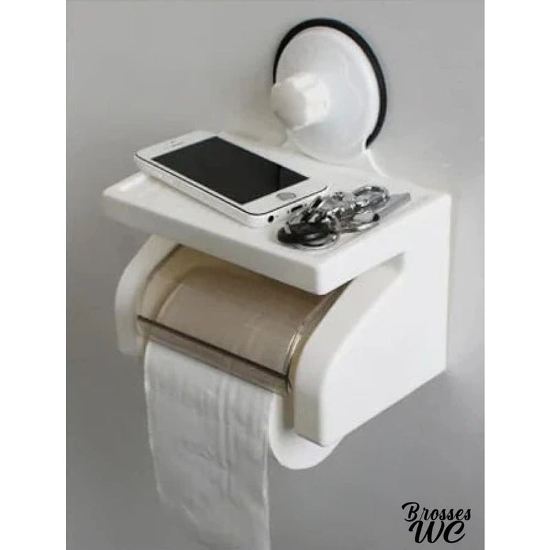 Porte rouleau papier wc ventouse