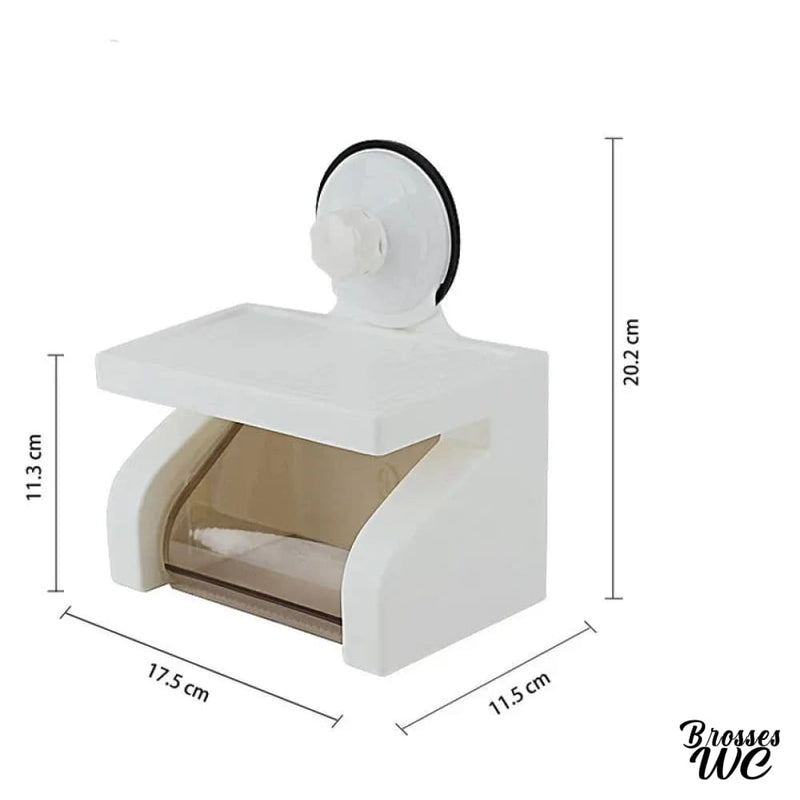 Porte rouleau papier wc ventouse