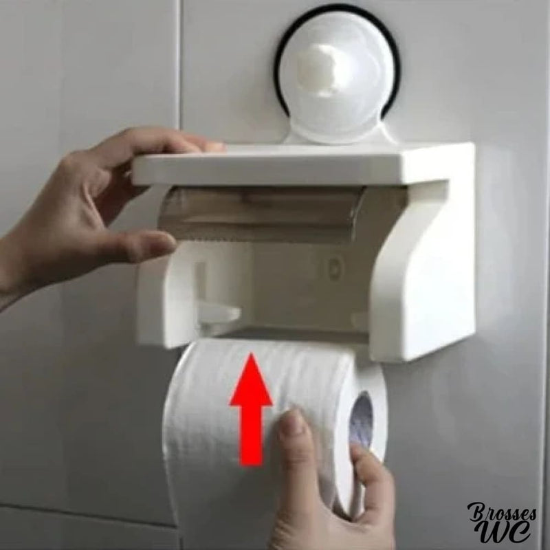 Porte rouleau papier wc ventouse