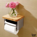 Porte rouleau wc bois metal