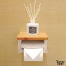 Porte rouleau wc bois metal