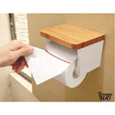 Porte rouleau wc bois metal