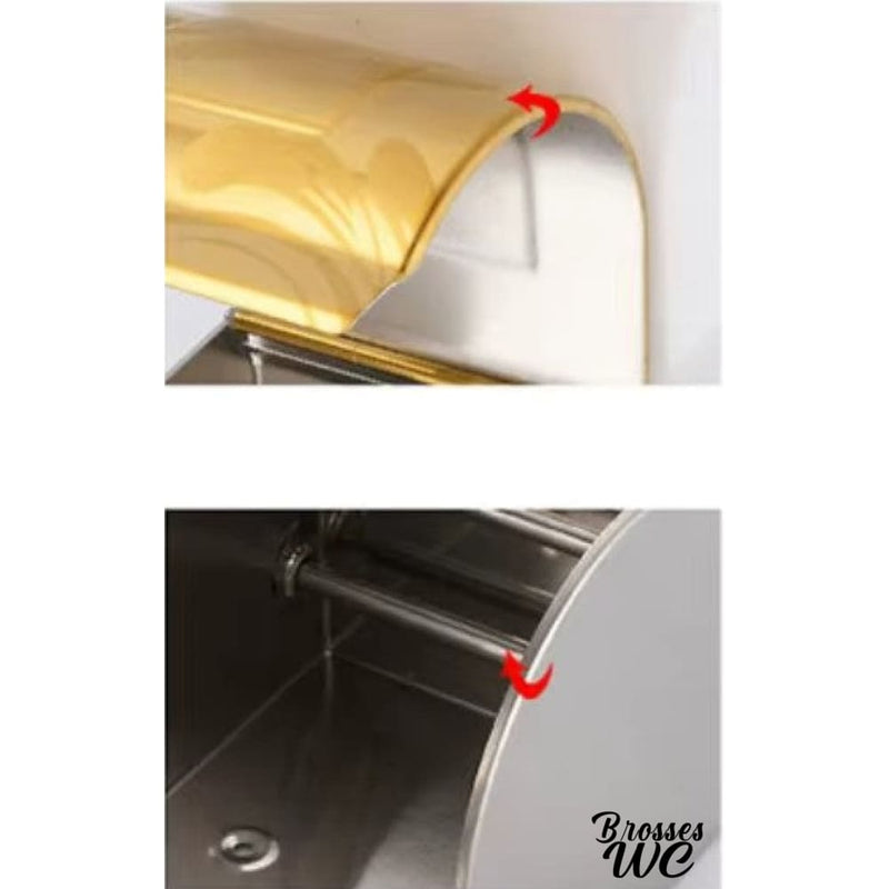 Porte rouleau wc doré