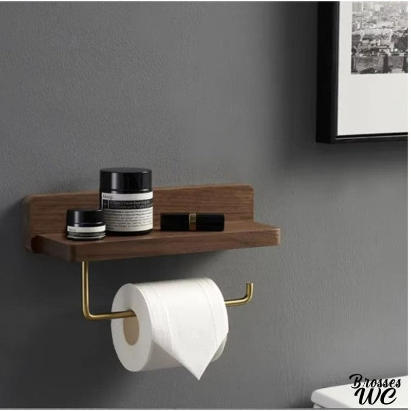 Porte rouleau wc en bois