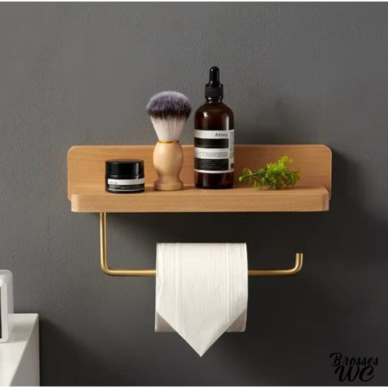 Porte rouleau wc en bois