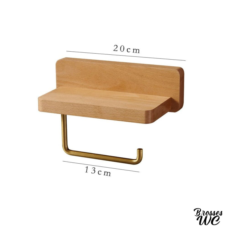 Porte rouleau wc en bois