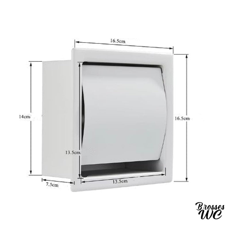 Porte rouleau wc encastrable