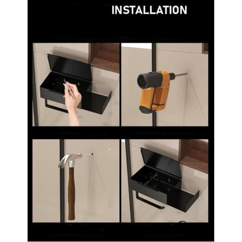 Porte rouleau wc noir