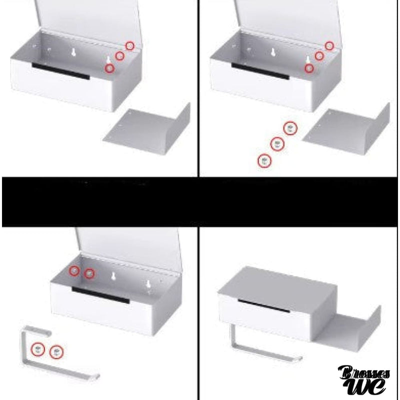 Porte rouleau wc noir