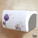 Porte rouleaux wc fleuri
