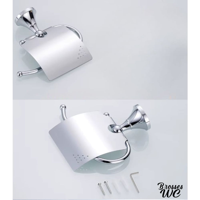 Set wc support papier toilette brosse