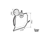 Set wc support papier toilette brosse