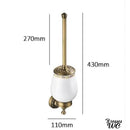 Set wc toilettes avec porte-rouleau et brosse