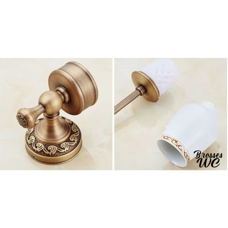 Set wc toilettes avec porte-rouleau et brosse