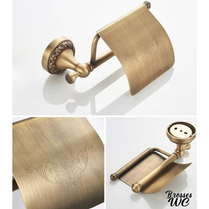 Set wc toilettes avec porte-rouleau et brosse