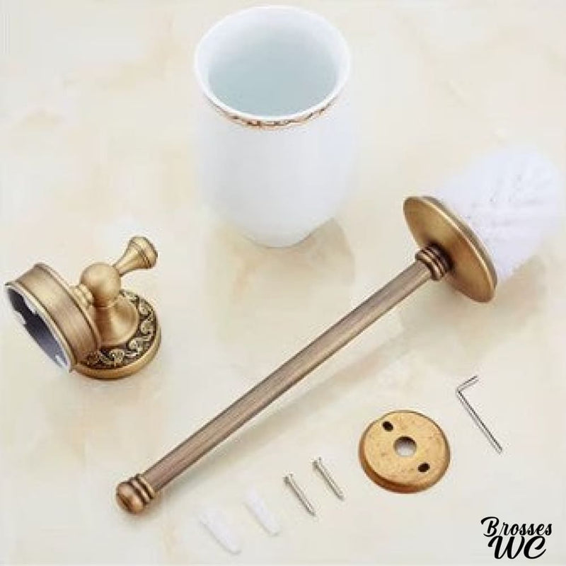 Set wc toilettes avec porte-rouleau et brosse