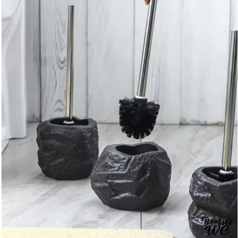 Support brosse wc imitation pierre