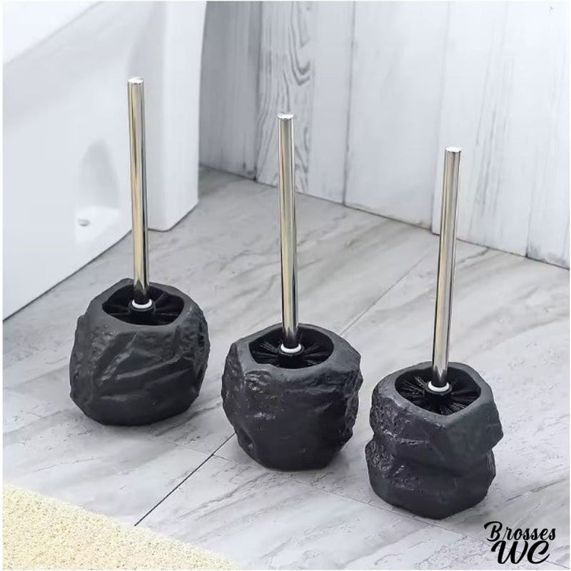 Support brosse wc imitation pierre