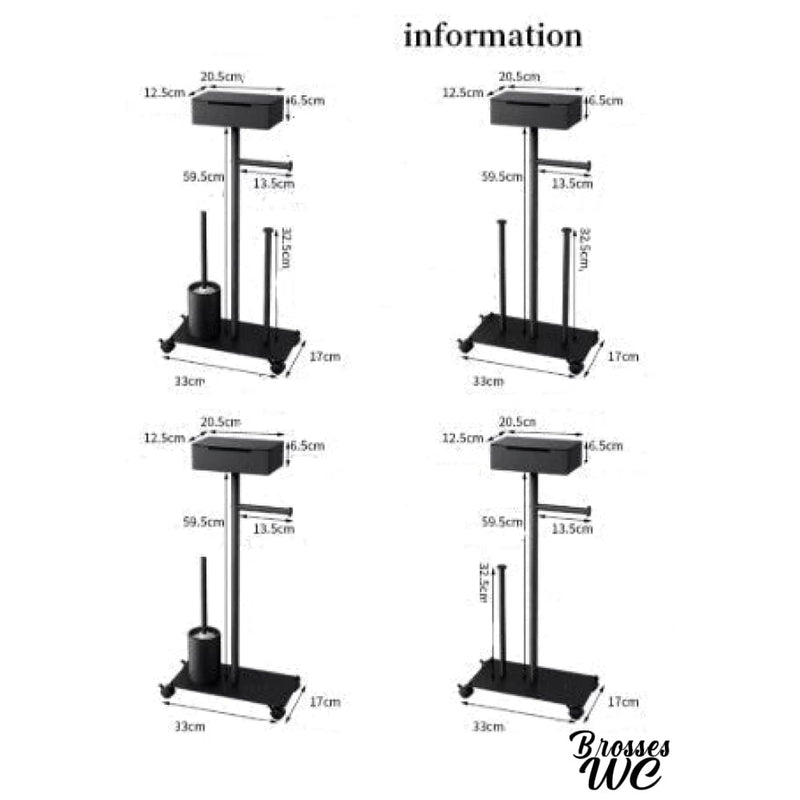 Support papier toilette sur pied