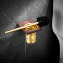 Accessoires wc aluminium brosse or