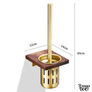 Accessoires wc aluminium brosse or