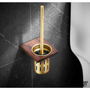 Accessoires wc aluminium brosse or