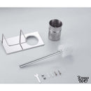 Brosse a wc et papier toilette integré