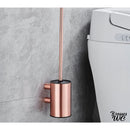 Brosse wc acier inoxydable rose