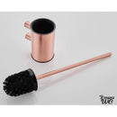 Brosse wc acier inoxydable rose