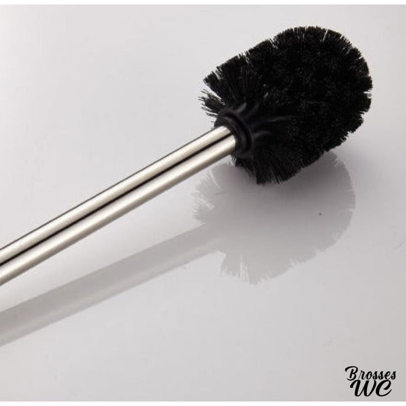 Brosse wc argent basculante