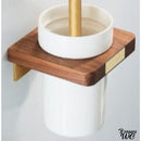 Brosse wc blanc bois céramique