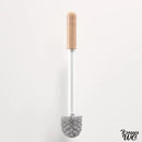 Brosse wc blanc et bois