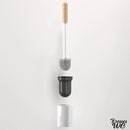 Brosse wc blanc et bois