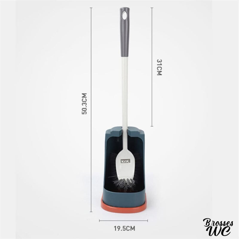 Brosse wc double tête support