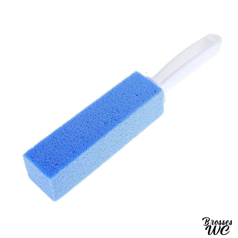 Brosse wc en pierre ponce bleu