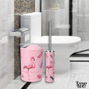 Brosse wc flamant rose