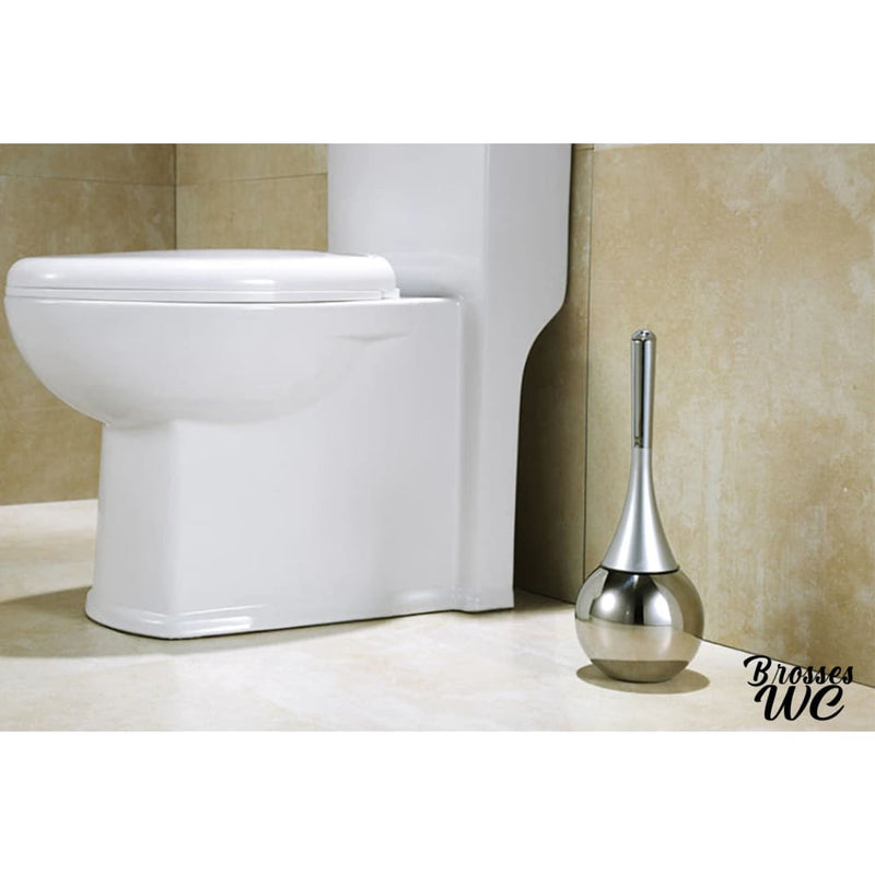 WENKO Brosse WC Pion gris céramique - Porte-bros…