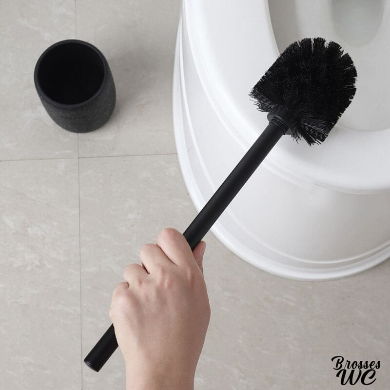 Berilo - Brosse de salle de wc Noir polystyrène 9,6 x 35 x 9,6 cm
